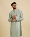 Light Mid Green Art Silk Kurta Pajama